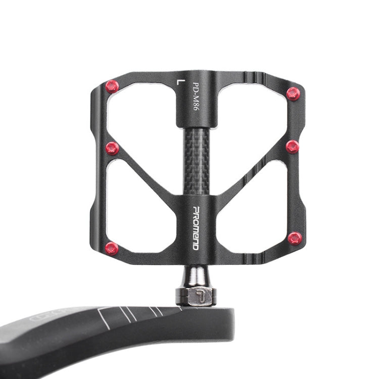 PD-R87C 1 Pair PROMEND Bicycle Road Bike Mountain Bike 3 Palin Carbon Fiber Bearing Pedal(Silver) - free shipping - PMc TechLife - Order now!