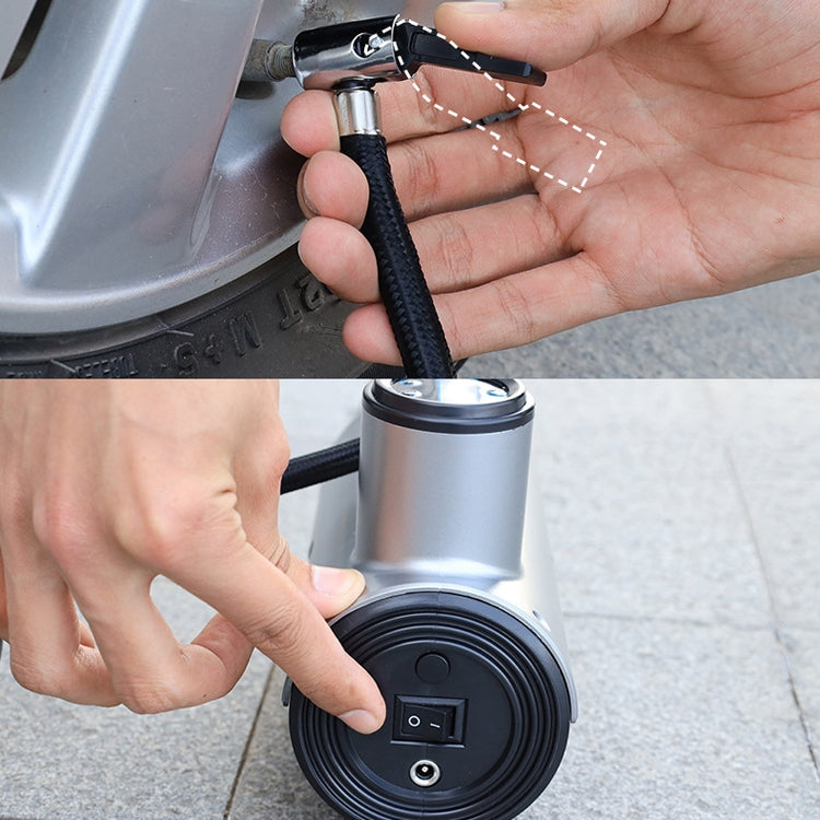Car Inflatable Pump Portable Small Automotive Tire Refiner Pump, Style: Wired Digital Display With Lamp - Inflatable Pump by PMC TechLife | Online Shopping South Africa | PMC TechLife