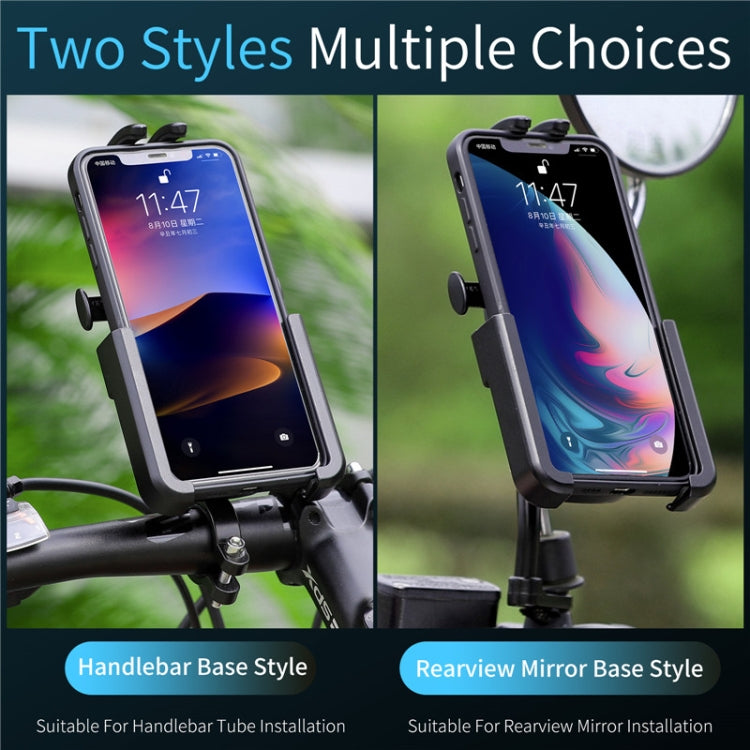 WEST BIKING Bike Mobile Phone Holder Aluminum 360 Rotatable Electric Bike Scooter Motorcycle Phone Stand,Style: Handlebar Style - Holders by WEST BIKING | Online Shopping South Africa | PMC TechLife | Buy Now Pay Later Mobicred