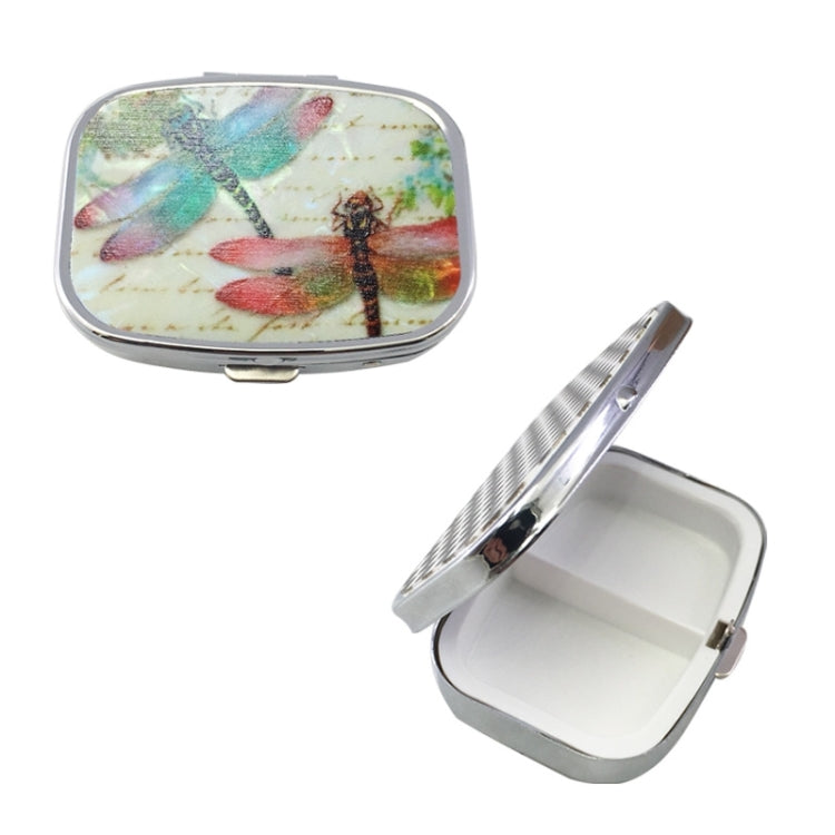 2 PCS Y10336 Two-Compartment Metal Portable Pill Box(Blue Tree) - free shipping - PMC TechLife - Order now!