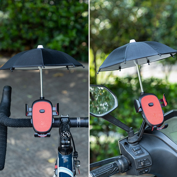 CYCLINGBOX BG-2935 Bicycle Mobile Phone Bracket With Umbrella Waterproof Navigation Electric Car Mobile Phone Frame, Style: Handlebar Installation (Yellow) - Holders by CYCLINGBOX | Online Shopping South Africa | PMC TechLife | Buy Now Pay Later Mobicred