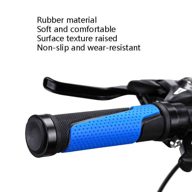 1pair BG-0404 Bicycle Rubber Handle Cover The Mountain Bike Bilateral Lock Dead Anti-Slip Handle Cover(Black) - Bicycle Grips by PMc TechLife | Online Shopping South Africa | PMc TechLife | Buy Now Pay Later Mobicred