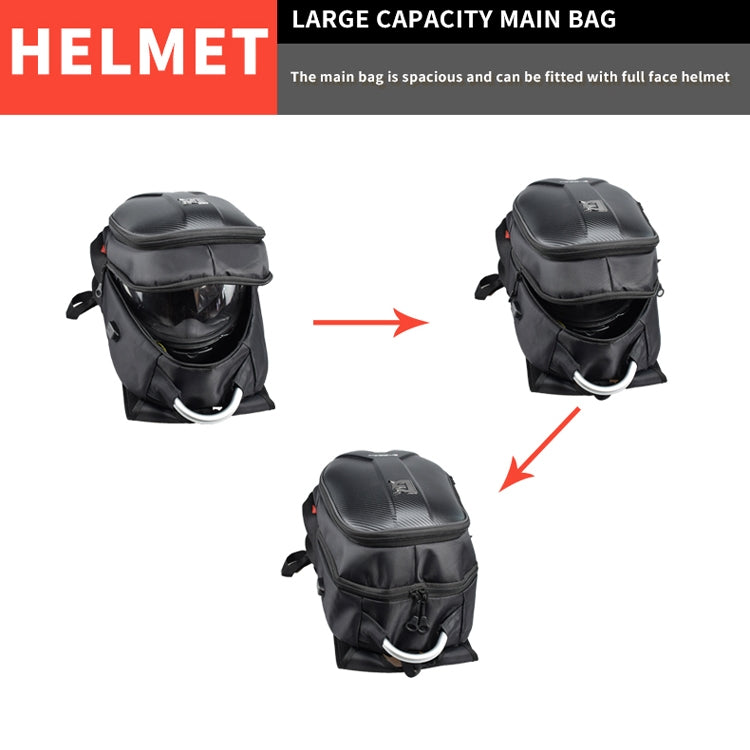 GHOST RACING GR-BB02 Men Motorcycle Riding Backpack Helmet Hard Shell Backpack Locomotive Travel Computer Bag(Black) - Bags & Luggages by GHOST RACING | Online Shopping South Africa | PMC TechLife | Buy Now Pay Later Mobicred