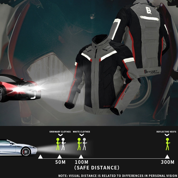 GHOST RACING GR-Y07 Motorcycle Cycling Jacket Four Seasons Locomotive Racing Anti-Fall Cloth, Size: XXL(Black) - free shipping - PMC TechLife - Order now!