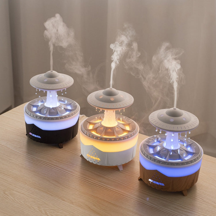 UFO Water Drop Aromatherapy Humidifier Desktop Remote Control Diffuser, Plug: US Plug(Wood Grain) - free shipping - PMC TechLife - Order now!