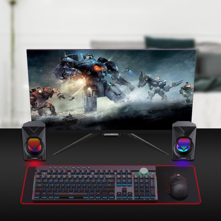 FOREV FV-209 One Pair Digital Mini Speakers Multimedia Colorful Lights Subwoofer Small Speaker - free shipping - PMC Jewellery - Order now!