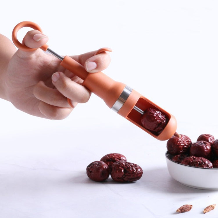 Red Date Pitting Device Kitchen Gadgets(Orange) - Core Remover Tools by PMC TechLife | Online Shopping South Africa | PMC TechLife | Buy Now Pay Later Mobicred