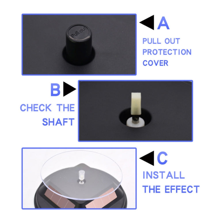 12cm Solar Rotating Display Stand Props Turntable(White) - by PMC TechLife | Online Shopping South Africa | PMC TechLife | Buy Now Pay Later Mobicred