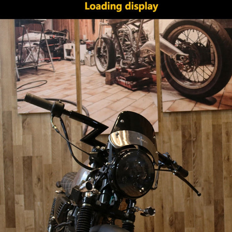 HONGPA DY-002 5-7 Inch Retro Motorcycle Modified PC Windshield(Smoked) - Others by PMC TechLife | Online Shopping South Africa | PMC TechLife | Buy Now Pay Later Mobicred