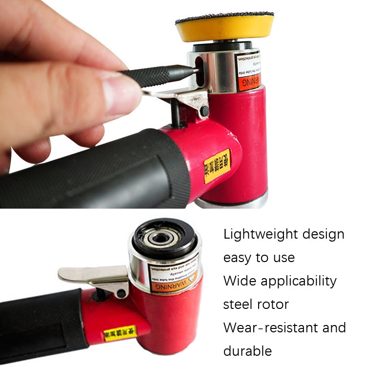 Pneumatic Polishing Machine Sandpaper Machine Car Waxing Machine(Red With 2 inch 3 inch Pallet) - Polishing Machine & Accessories by PMC TechLife | Online Shopping South Africa | PMC TechLife | Buy Now Pay Later Mobicred