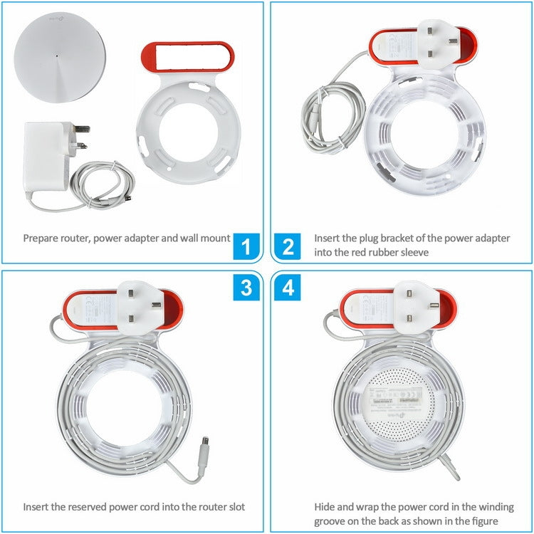 Router Wall Mount Bracket for TP-LINK DECO M5, Specification: For UK Plug(Red) - Other Accessories by PMC TechLife | Online Shopping South Africa | PMC TechLife | Buy Now Pay Later Mobicred