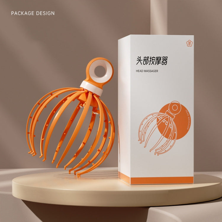 D18 Head Massager Relax Scalp Meridian Massager, Style: 12 Claw (Yellow) - free shipping - PMC TechLife - Order now!