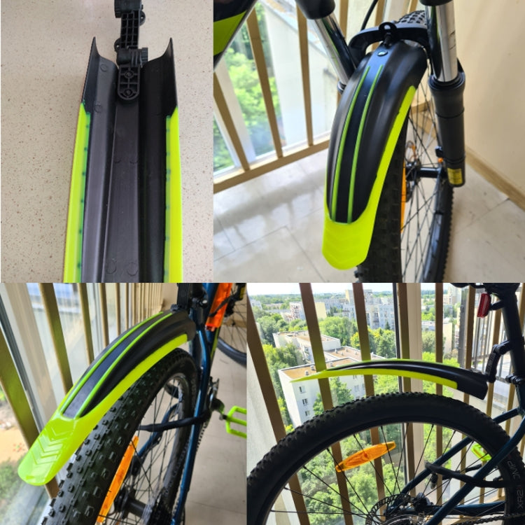 1 Set Dual Color Bicycle Mudguard Mountain Bike Fenders Set(Black Light Blue) - Mudguards by PMc TechLife | Online Shopping South Africa | PMc TechLife | Buy Now Pay Later Mobicred