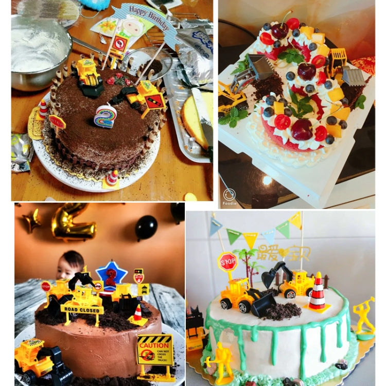 6pcs /Set Cake Decorative Baking Engineering Vehicle Toy - Holiday Decorations by PMC TechLife | Online Shopping South Africa | PMC TechLife | Buy Now Pay Later Mobicred