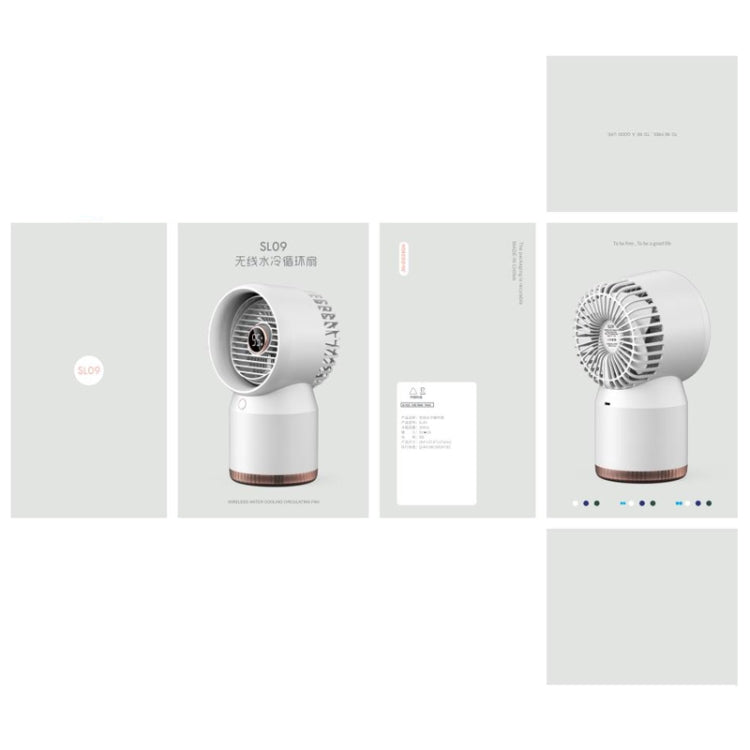Spray Humidified LED Digital Display Office Home Fan, Style: USB Direct Plug(White) - Electric Fans by PMC TechLife | Online Shopping South Africa | PMC TechLife | Buy Now Pay Later Mobicred