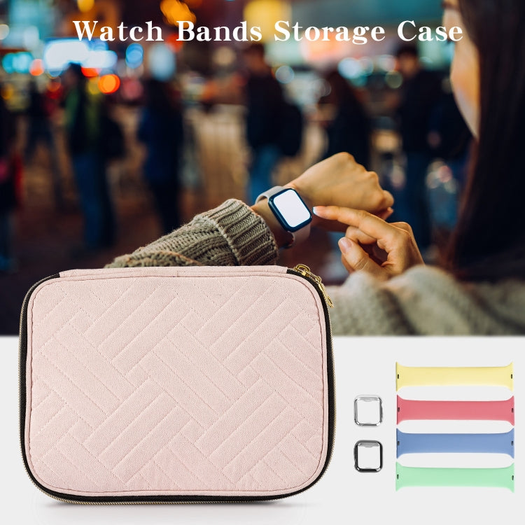 Velvet Watch Strap Watch Accessories Storage Bag, Specification: Pink L - free shipping - PMc TechLife - Order now!
