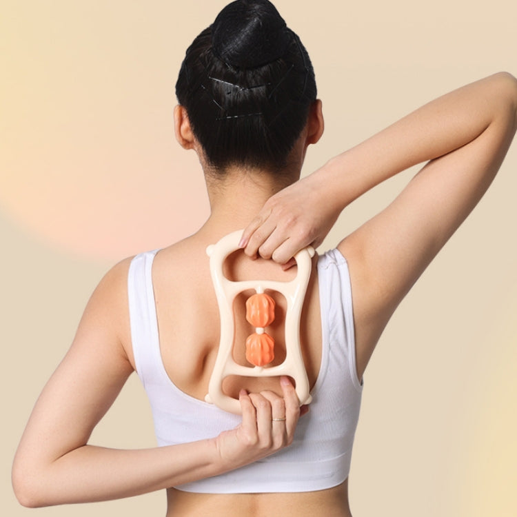 Massage Stretching Yoga Assisted Ring With Raised Point Roller(Beige Orange) - free shipping - PMC TechLife - Order now!