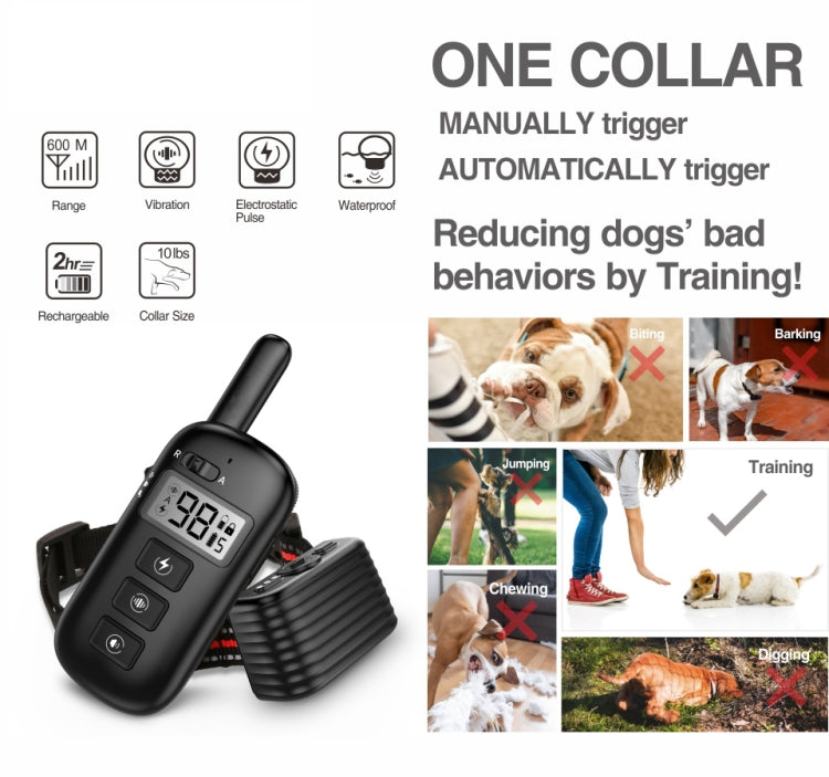 Remote Control Trainer Dog Collar Automatic Bark Stop Device, Specification: 1 Drag 2 (Orange+Red) - free shipping - PMC TechLife - Order now!