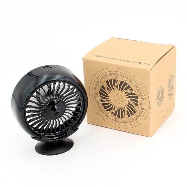 F102 Vehicle Dashboard Multi-function USB Colorful Lights Fan(Silver) - Heating & Fans by PMC TechLife | Online Shopping South Africa | PMC TechLife | Buy Now Pay Later Mobicred