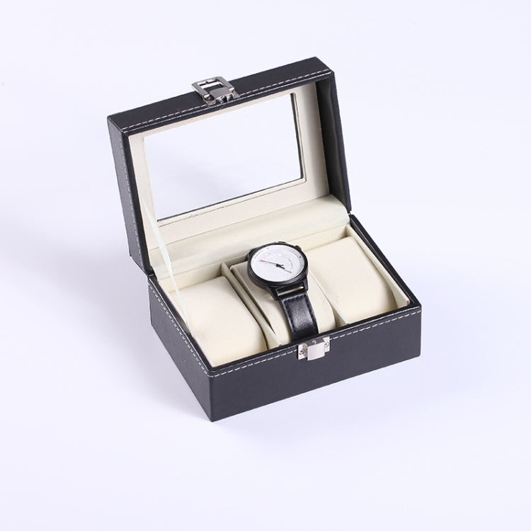 3 Bit PU Leather Watch Storage Box Display Box(Black) - free shipping - PMC TechLife - Order now!