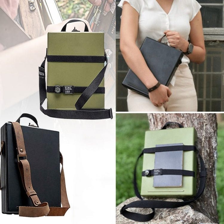 Writer Messenger Wooden Box Walnut Briefcase(Green) - free shipping - PMc TechLife - Order now!