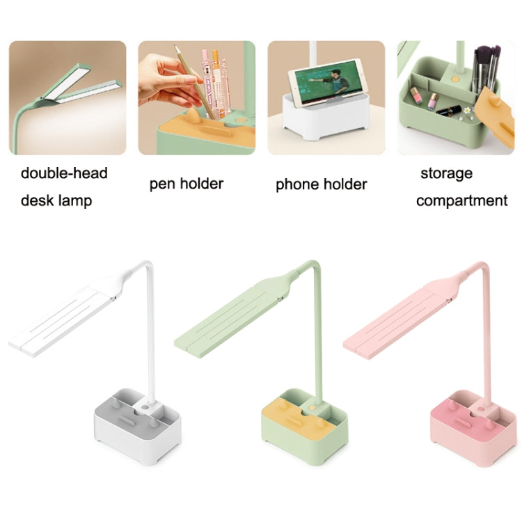 TD6 Student Mobile Phone Holder Pen Holder Eye Protection USB Desk Lamp(Green) - free shipping - PMc TechLife - Order now!