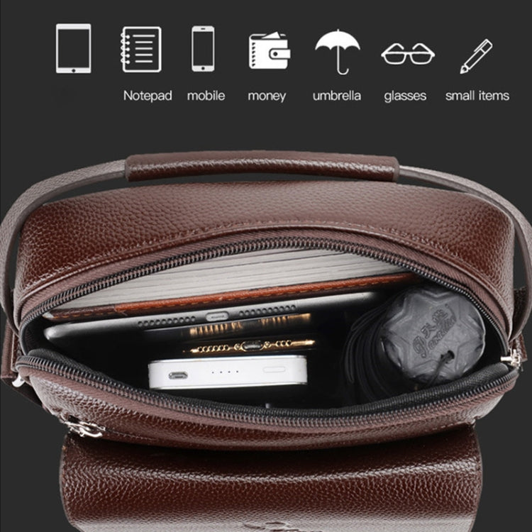 WEIXIER D244 Men Shoulder Bag Large Capacity Business Retro Messenger Bag(Black) - free shipping - PMC TechLife - Order now!
