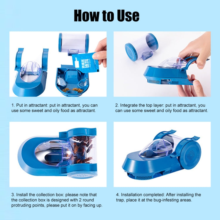 Cockroaches Capture Device Non-Toxic Campaign Catcher Kitchen Toilet Cockroach House(Blue) - Traps by PMC TechLife | Online Shopping South Africa | PMC TechLife | Buy Now Pay Later Mobicred