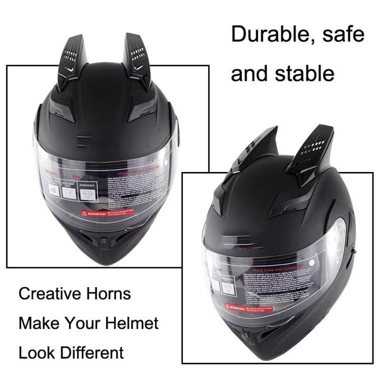 1 Pair Motorcycle Helmet Horns Plastic Paste Decoration(Shiny Black) - Ornamental Parts by PMC TechLife | Online Shopping South Africa | PMC TechLife | Buy Now Pay Later Mobicred