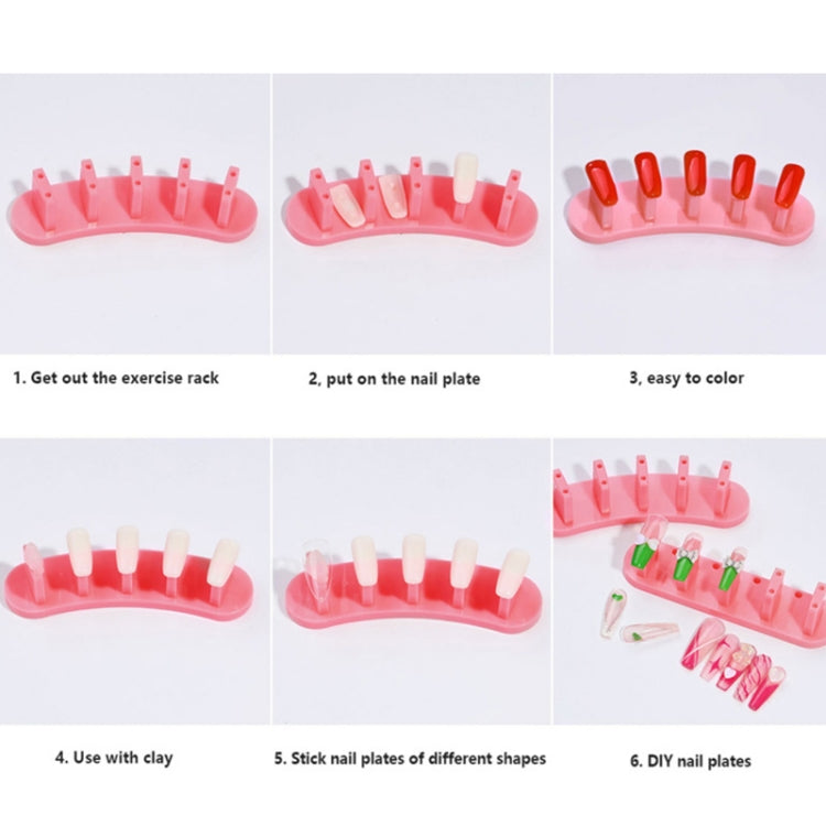3 Sets Adhesive-Free Nail Practice Stand Nail Display Stand(01 White) - free shipping - PMC Jewellery - Order now!