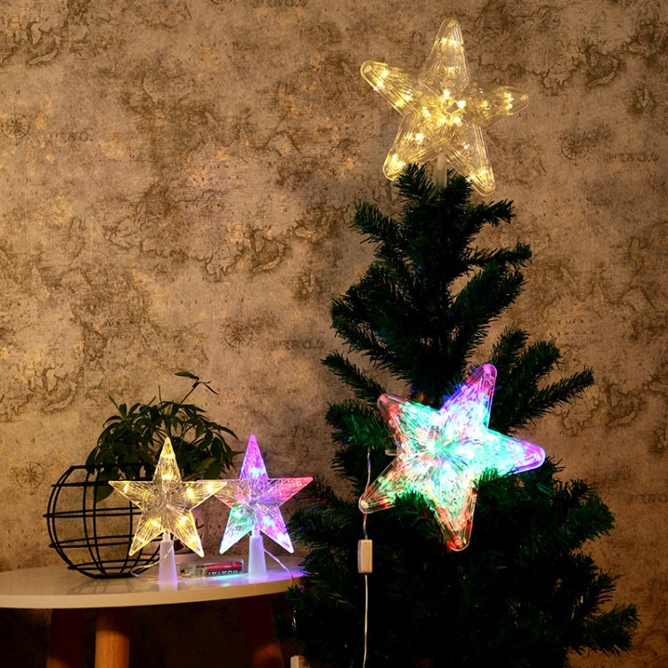 Christmas Tree Top Light LED Glowing Star Lights, Size: Small EU Plug(Red) - Christmas Decoration Lamps by PMC TechLife | Online Shopping South Africa | PMC TechLife | Buy Now Pay Later Mobicred
