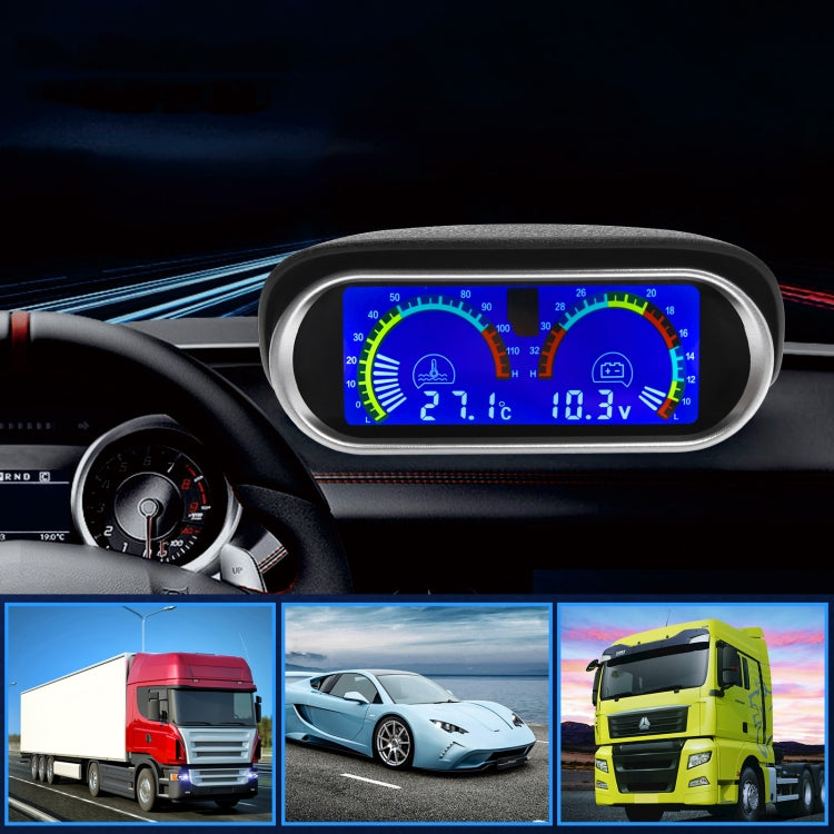 Agricultural Vehicle Car Modification Instrument, Style: Water Temperature (10mm) With Voltage - Clocks & Car Meters by PMC TechLife | Online Shopping South Africa | PMC TechLife | Buy Now Pay Later Mobicred