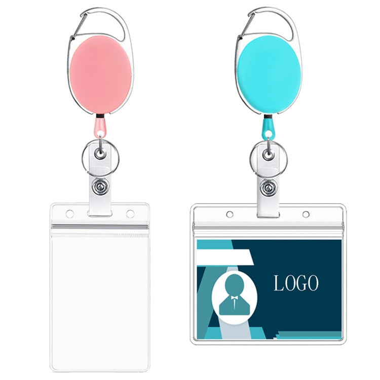 68cm Retractable Pull Badge Reel Zinc Alloy ID Lanyard Name Tag Card Badge Holder(Pink) - Name Card Holder by PMC TechLife | Online Shopping South Africa | PMC TechLife | Buy Now Pay Later Mobicred
