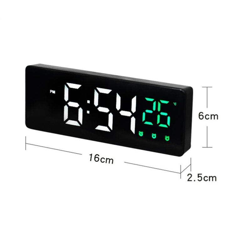 0715 Voice-activated LED Mute Date Temperature Display Electronic Clock(Black Surface Red Light) - Alarm Clocks by PMc TechLife | Online Shopping South Africa | PMc TechLife | Buy Now Pay Later Mobicred