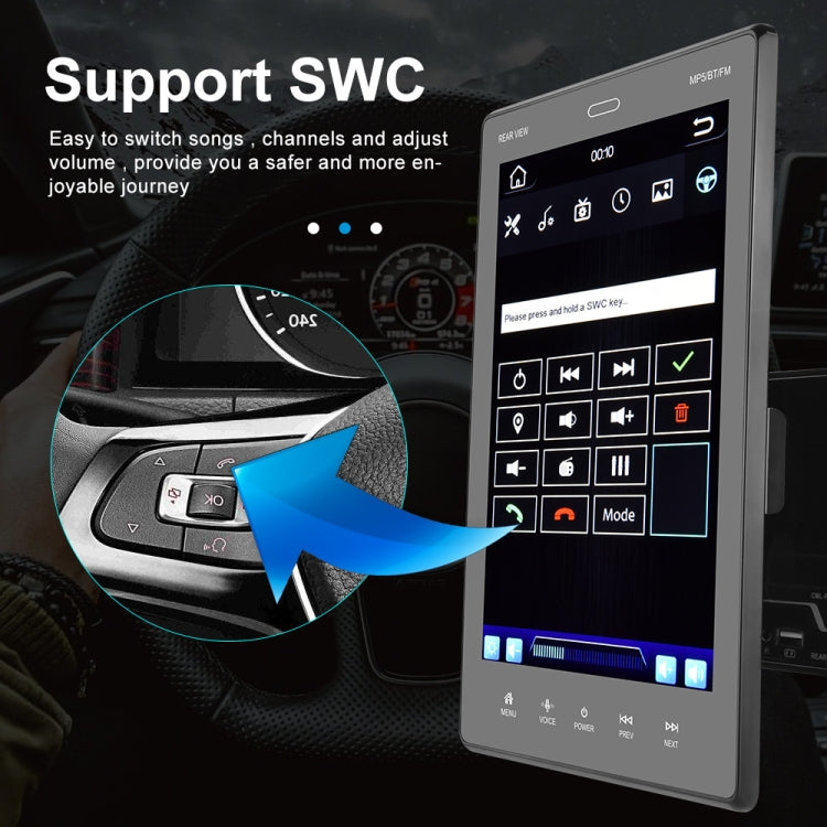 9520C Double Spindle 9.5 inch Vertical Screen Car MP5 Player, Style: Standard+AHD Camera - Car MP3 & MP4 & MP5 by PMC TechLife | Online Shopping South Africa | PMC TechLife | Buy Now Pay Later Mobicred