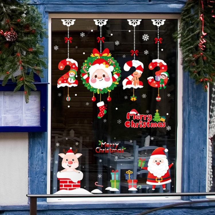 Santa Claus Hanging Stickers Shop Window Glass Door Living Room Wall Stickers(6309) - Christmas Stickers by PMC TechLife | Online Shopping South Africa | PMC TechLife | Buy Now Pay Later Mobicred