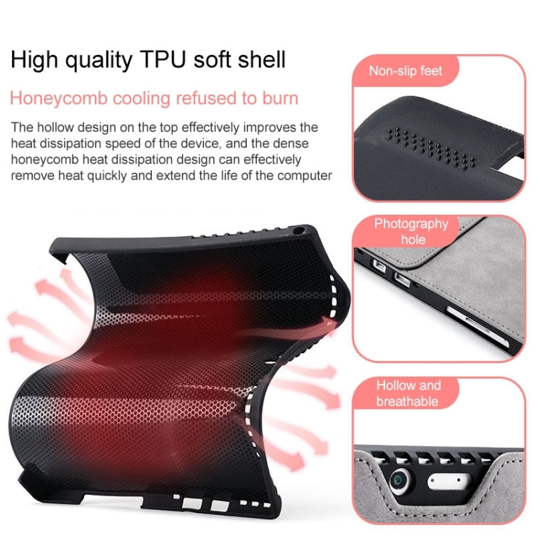 For Microsoft Surface Pro 9 Tablet Protective Case Holder(Microfiber Lambskin Texture Red Case + Power Supply Bag) - Others by PMC Jewellery | Online Shopping South Africa | PMC Jewellery | Buy Now Pay Later Mobicred