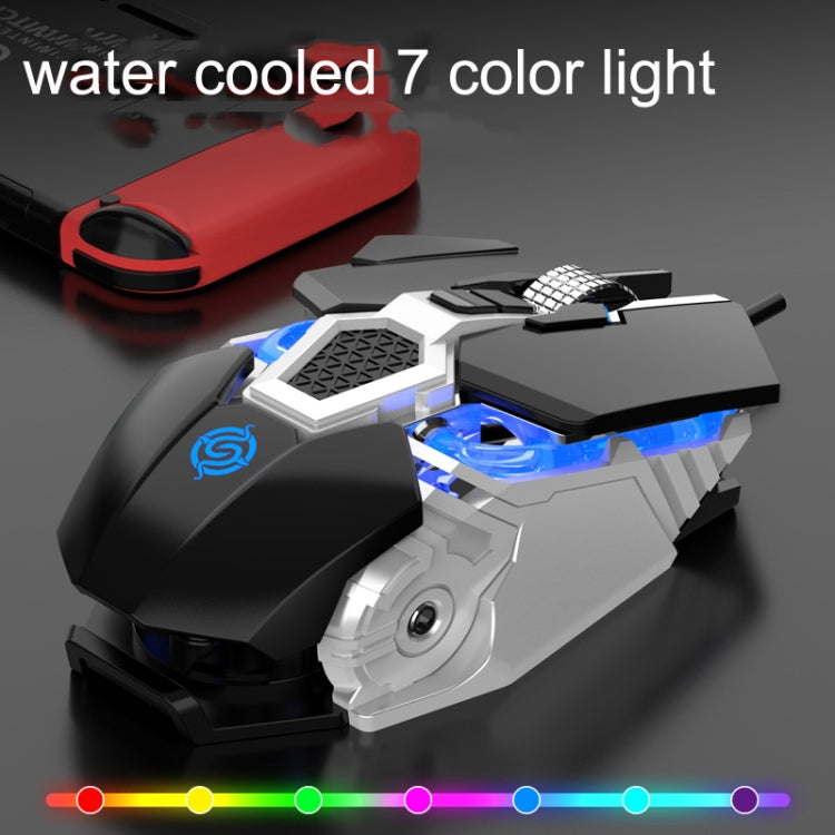 K-Snake Q18 9 Keys 6400DPI Glowing Machine Wired Gaming Mouse, Cable Length: 1.5m(White) - free shipping - PMC Jewellery - Order now!