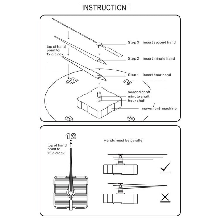 2 PCS HR1688 Quartz Clock Mechanism Movement,Spec: 32mm/ 24mm - DIY Clocks by PMC TechLife | Online Shopping South Africa | PMC TechLife | Buy Now Pay Later Mobicred