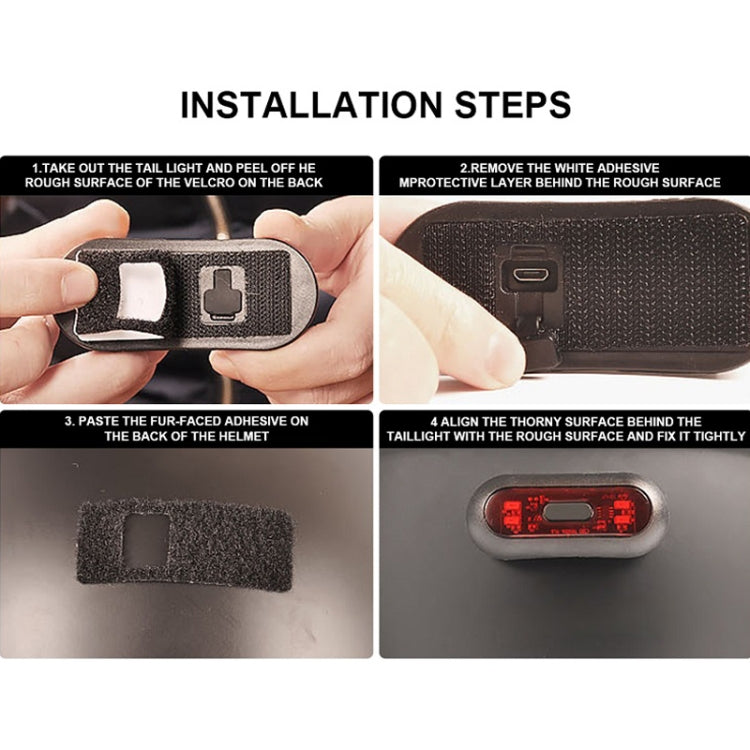 Motorbike Helmet Warning Light USB Rechargeable Waterproof Tail Light, Specification: 10 Beads - Signal Lights by PMC TechLife | Online Shopping South Africa | PMC TechLife | Buy Now Pay Later Mobicred