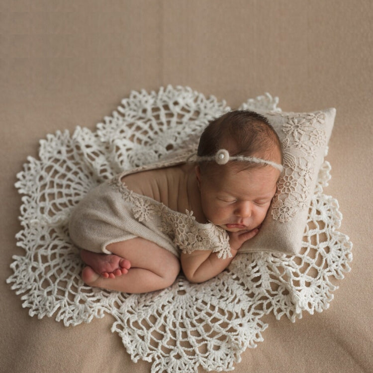 Hollow Lace Round Blanket + Pillow Suit Baby Photography Props(Light Blue) - Baby Photo Props by PMC TechLife | Online Shopping South Africa | PMC TechLife | Buy Now Pay Later Mobicred