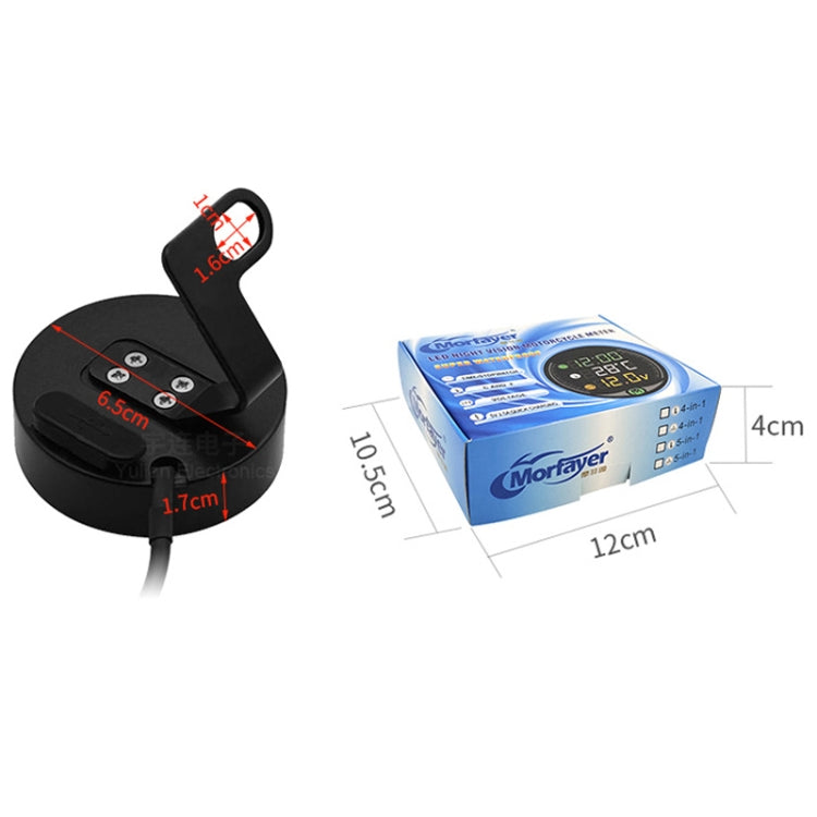 Morfayer YL-M05 4 In 1 Water Temperature Model 9-24V LED Night Vision Motorcycle Modification Instrument - Electrical Instruments by PMC TechLife | Online Shopping South Africa | PMC TechLife | Buy Now Pay Later Mobicred