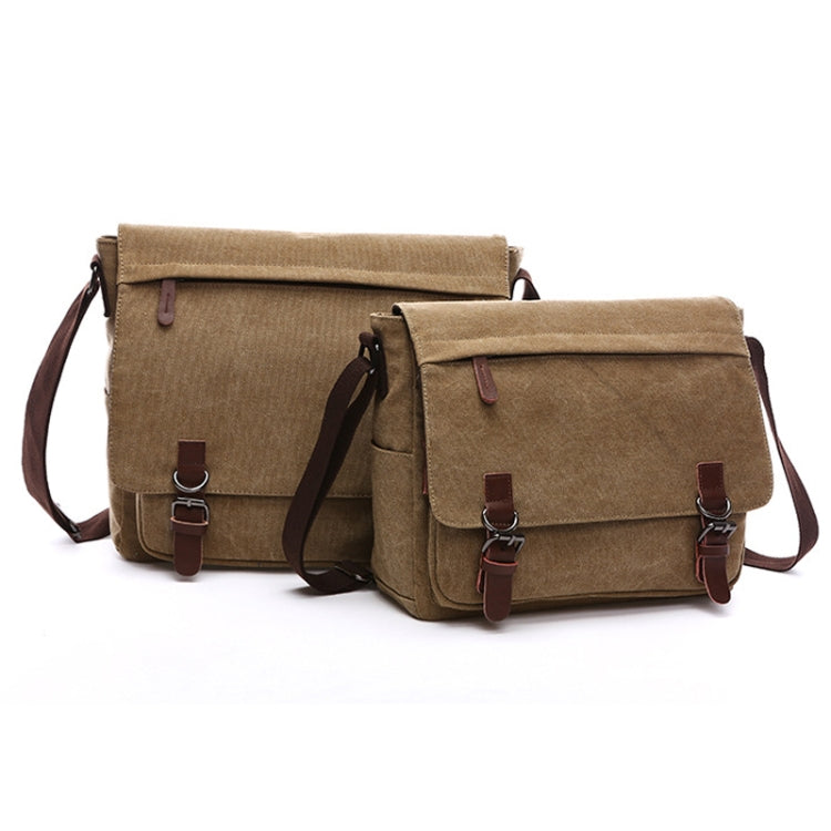 Versatile Canvas Shoulder Messenger Bag Business Computer Bag, Color: Coffee Medium - Single-shoulder Bags by PMC TechLife | Online Shopping South Africa | PMC TechLife