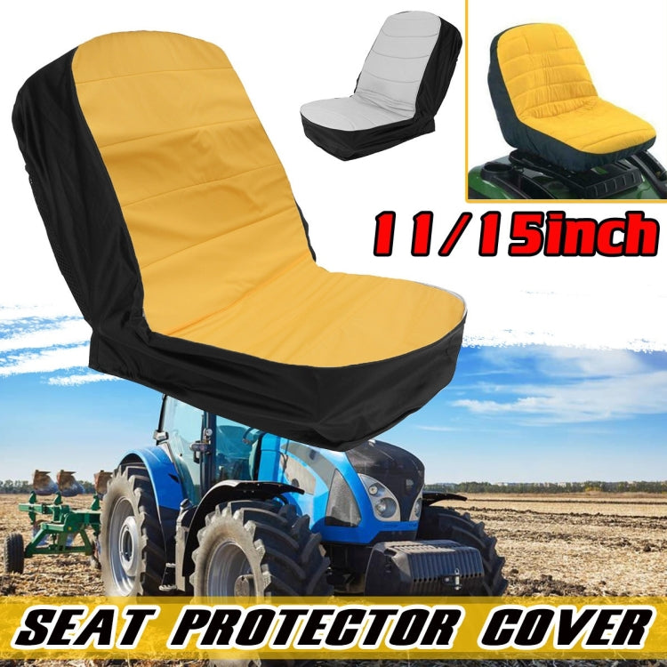 Dustproof Seat Cover For Grass Cutter / Agricultural Vehicle / Forklift / Tractor, Size: 15 Inch (Yellow Black) - Seat Accessories by PMC TechLife | Online Shopping South Africa | PMC TechLife | Buy Now Pay Later Mobicred
