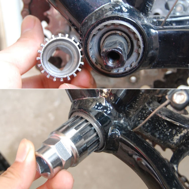 Mountain Bike Square Hole Removal Installation Shaft Sleeve(Silver) - Maintenance tools by PMc TechLife | Online Shopping South Africa | PMc TechLife | Buy Now Pay Later Mobicred