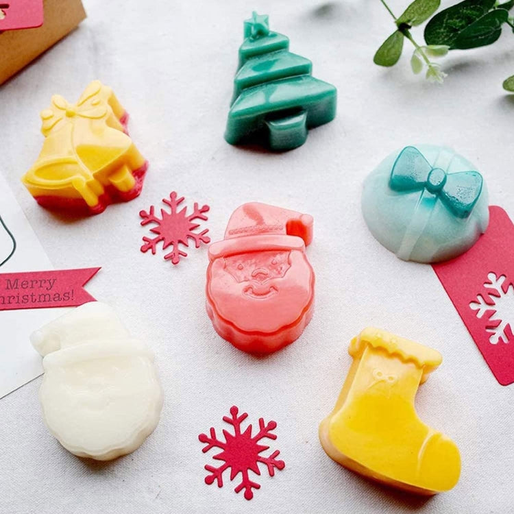 6 Cavity Cake Mold Food Grade Non-Stick Silicone Merry Christmas Festival Dessert Making Mould(Style 2) - Food Molds by PMC TechLife | Online Shopping South Africa | PMC TechLife