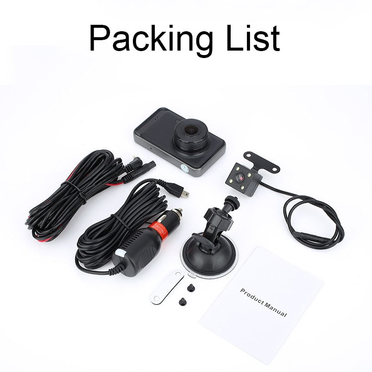 C900 3 Inch 1080P HD Dual-lens Motion Detection Driving Recorder - Car DVRs by PMC TechLife | Online Shopping South Africa | PMC TechLife | Buy Now Pay Later Mobicred