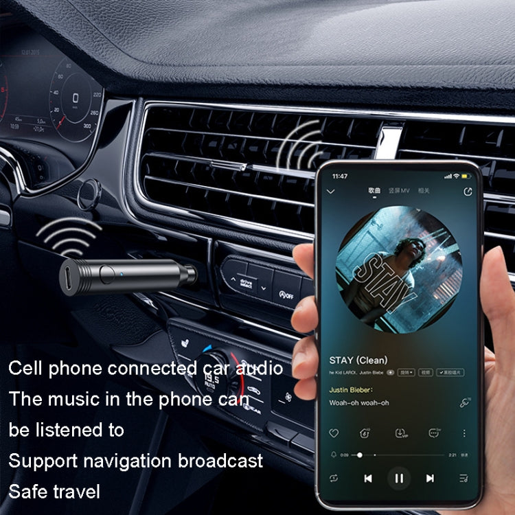 M416 Car Bluetooth Receiver Player Audio Receiver Adapter AUX Converter(Rose Red) - Bluetooth Adapters by PMC TechLife | Online Shopping South Africa | PMC TechLife | Buy Now Pay Later Mobicred