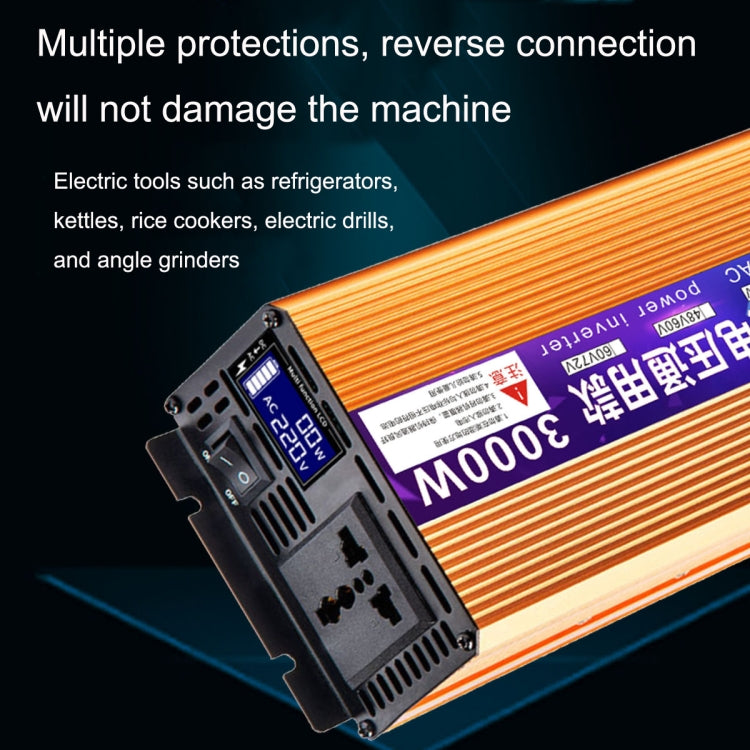 XINBOKE Universal Positive Wave Car Inverter Home Solar Inverter 12V/24V 3000W To 220V 1200W - Modified Square Wave by PMC TechLife | Online Shopping South Africa | PMC TechLife | Buy Now Pay Later Mobicred