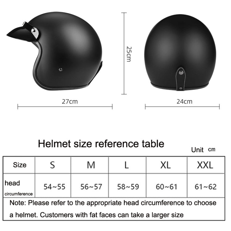 BYB 701 All Seasons Retro Motorcycle Helmet, Size: XXL(Bright Black) - free shipping - PMC TechLife - Order now!